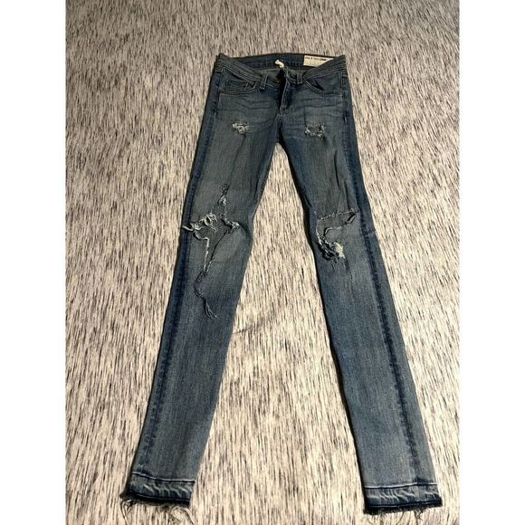 Rag & Bone Skinny Ripped Jean Sz 26 - Picture 1 of 9